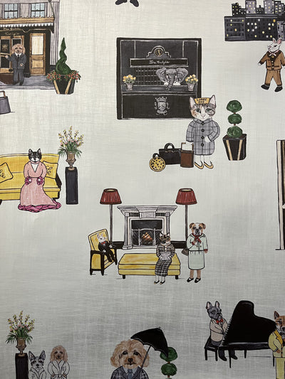 'Upper East Side' Wallpaper by CAB x Carlyle - Matte Silver