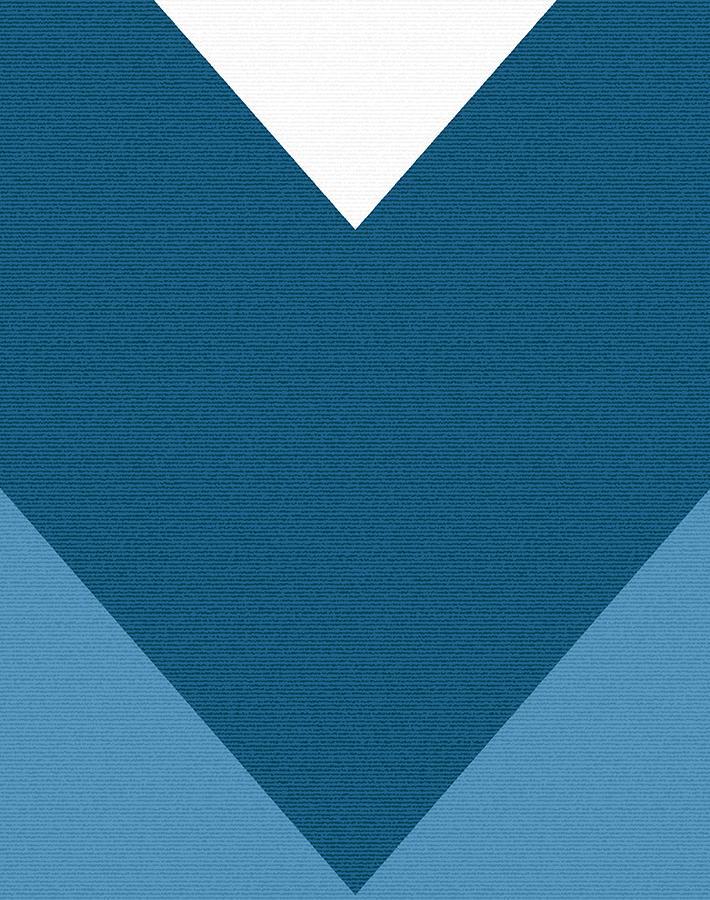 'V Is For Chevron' Wallpaper by Nathan Turner - Blue