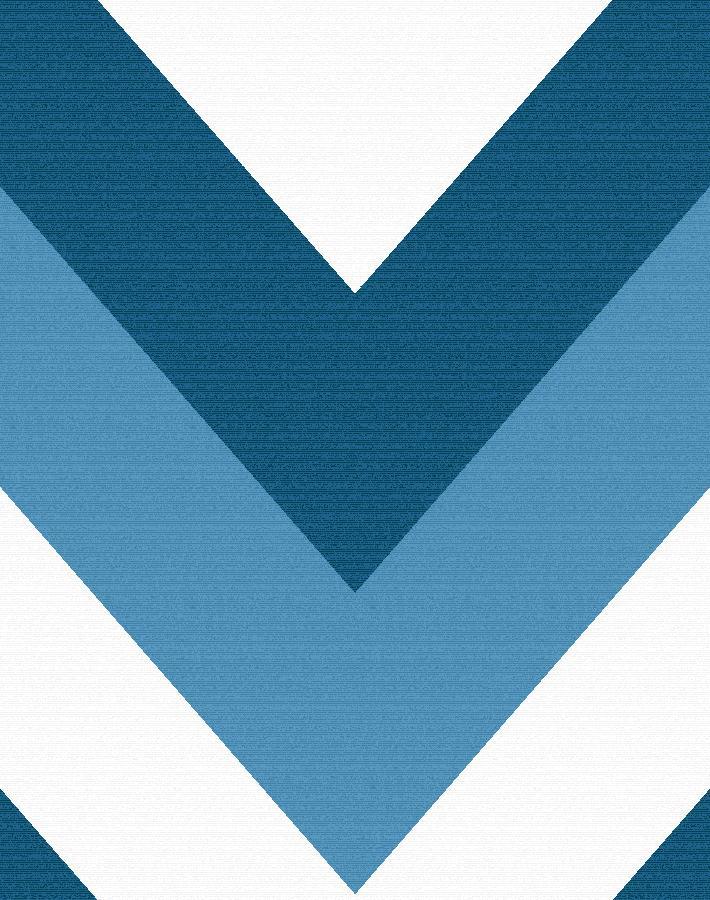 'V Is For Chevron' Wallpaper by Nathan Turner - Blue