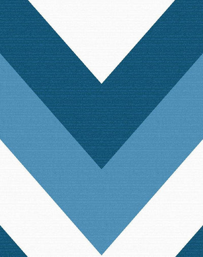 'V Is For Chevron' Wallpaper by Nathan Turner - Blue