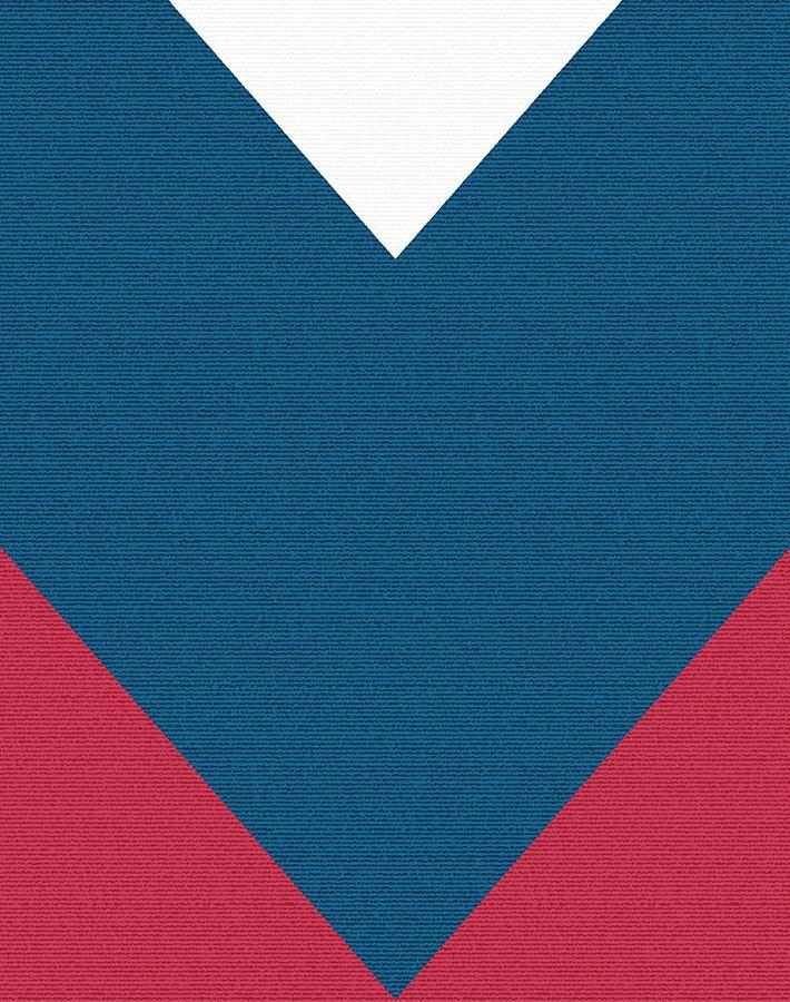 'V Is For Chevron' Wallpaper by Nathan Turner - Red / Blue
