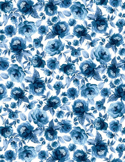 'Veronica' Wallpaper by Wallshoppe - Blue