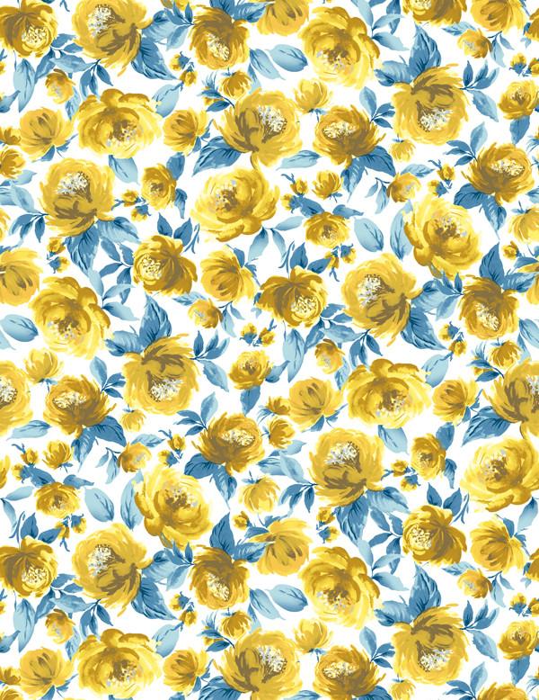 'Veronica' Wallpaper by Wallshoppe - Yellow