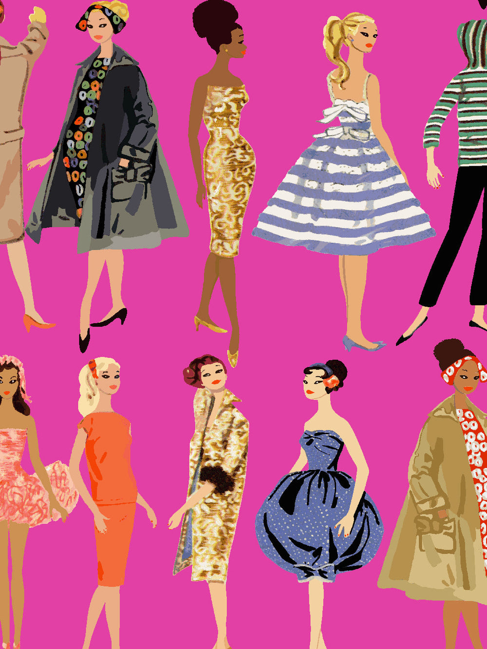 vintage-illustration-wallpaper-in-219-barbie-pink