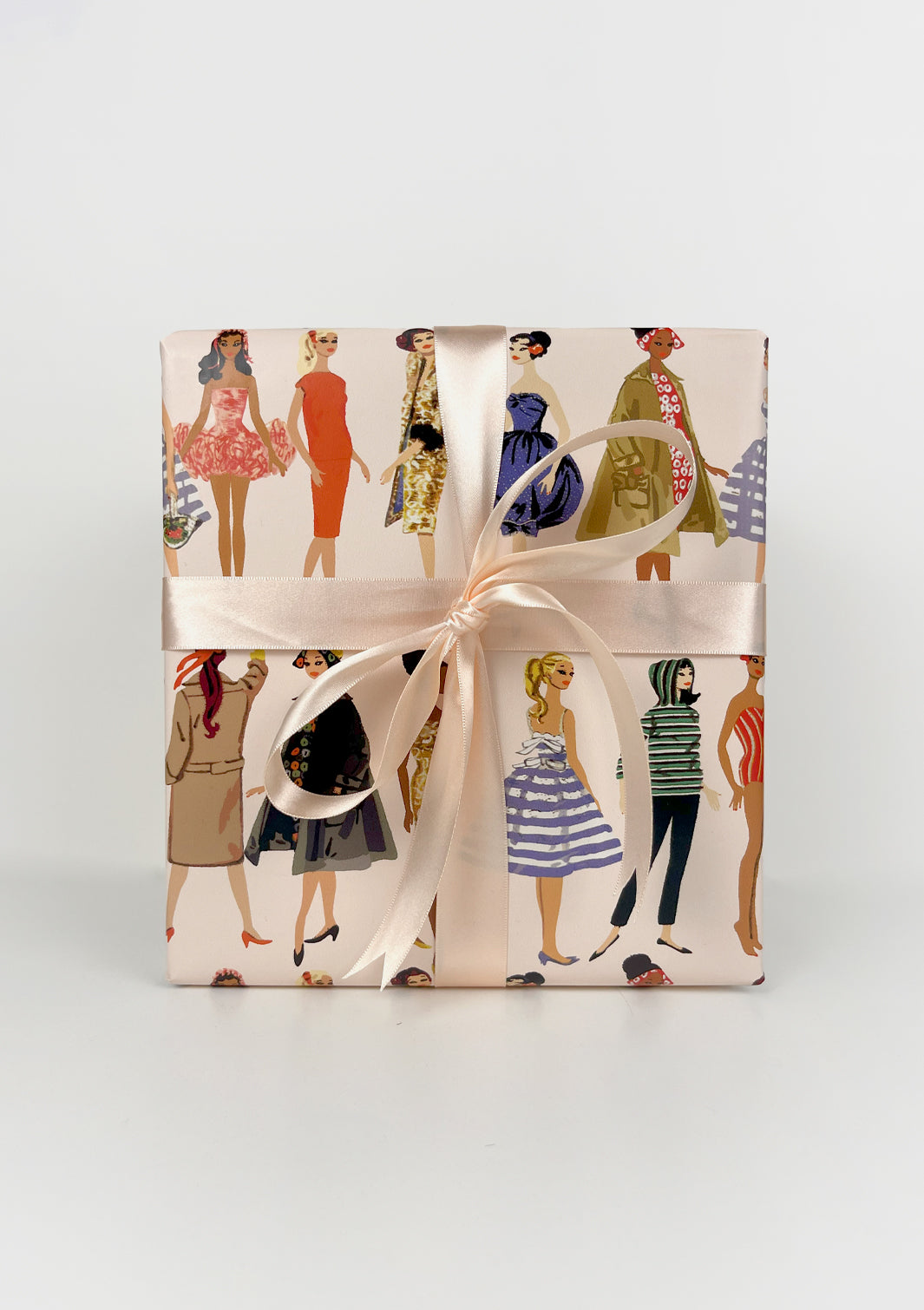 Barbie™ Vintage Illustration Gift Wrap - Peach