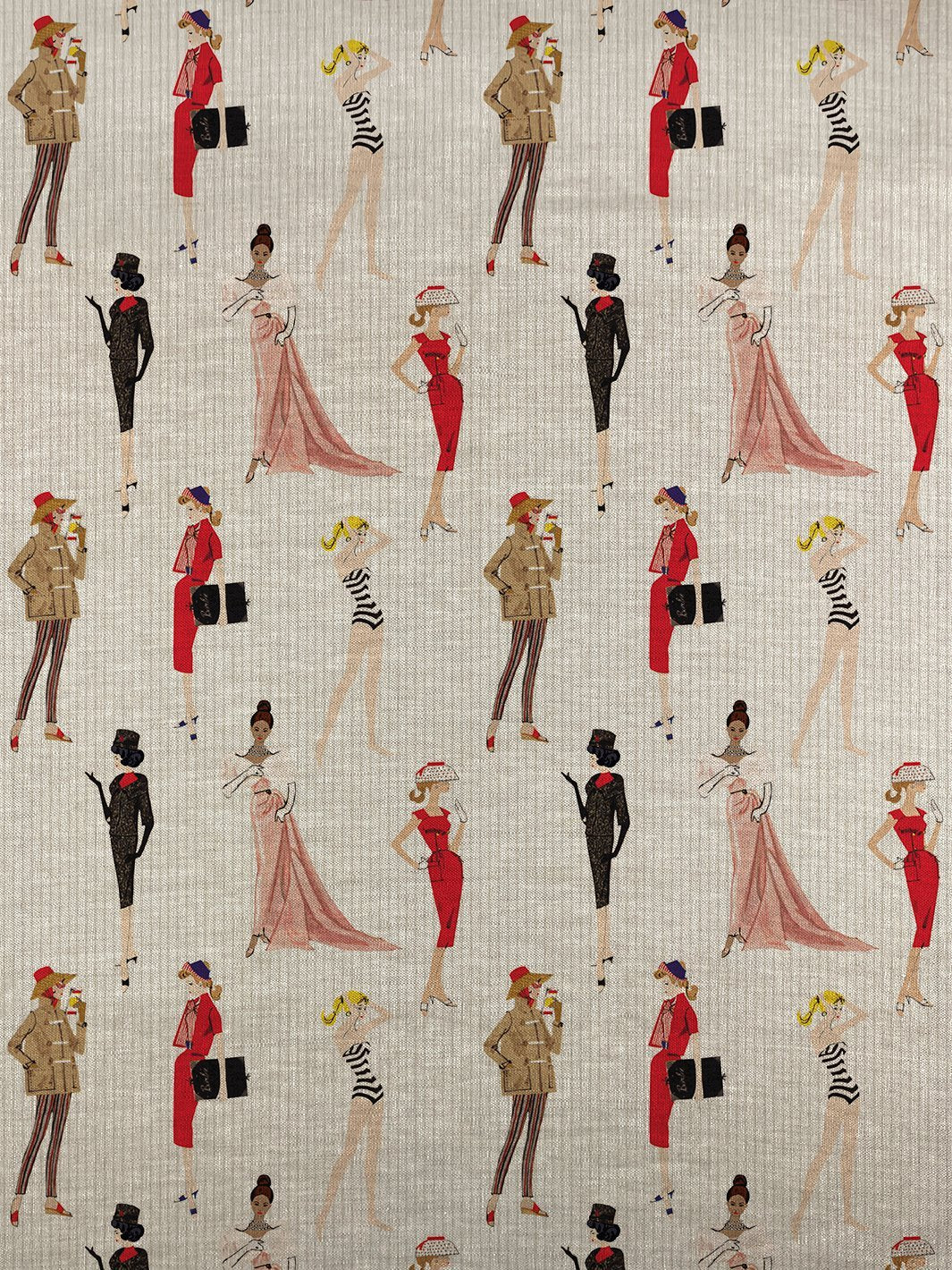 fabric by the yard vintage pinstripe sand