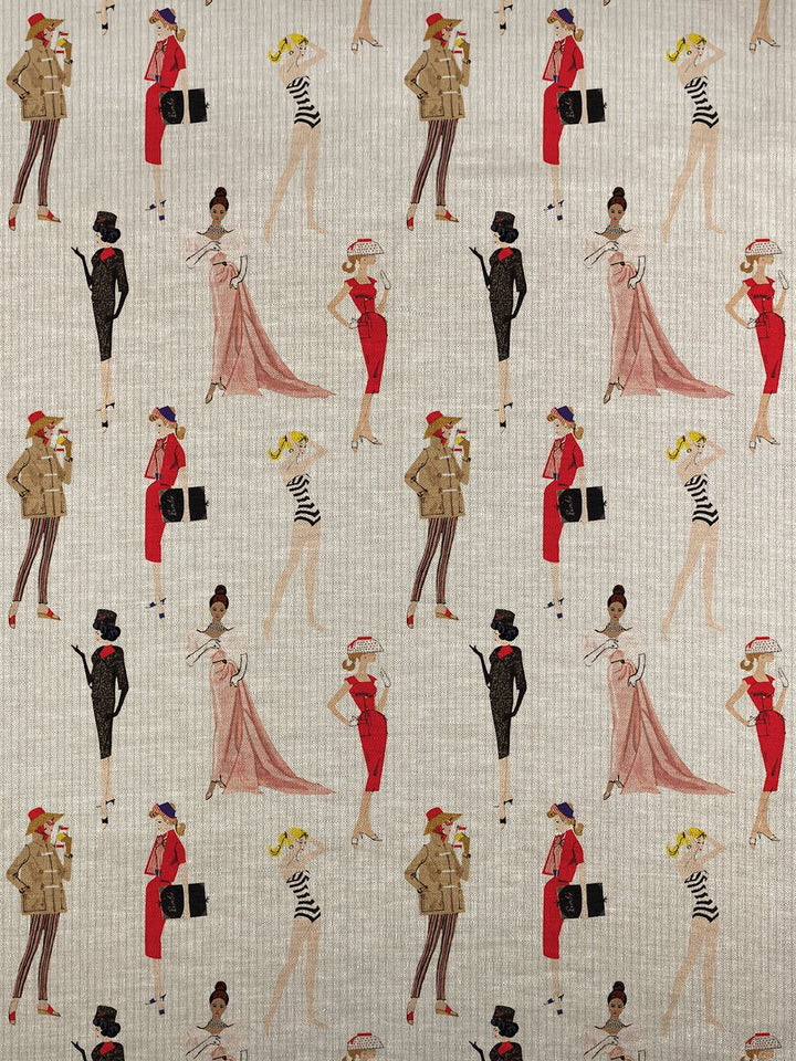 fabric by the yard vintage pinstripe sand