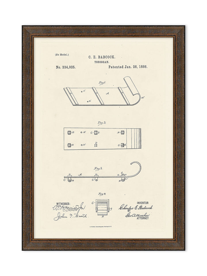 'Vintage Ski Illustration 1' by Nathan Turner Framed Art