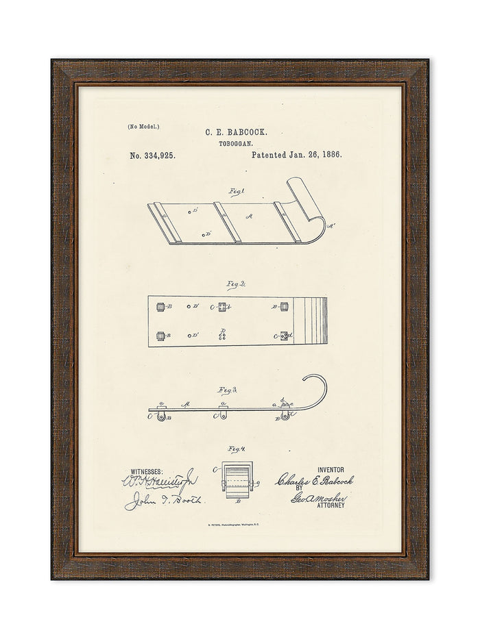 'Vintage Ski Illustration 1' by Nathan Turner Framed Art