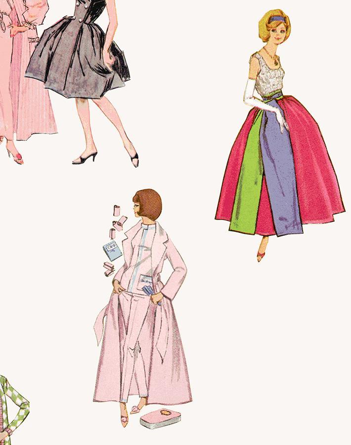 '1960s Barbie™' Wallpaper by Barbie™ - Cream