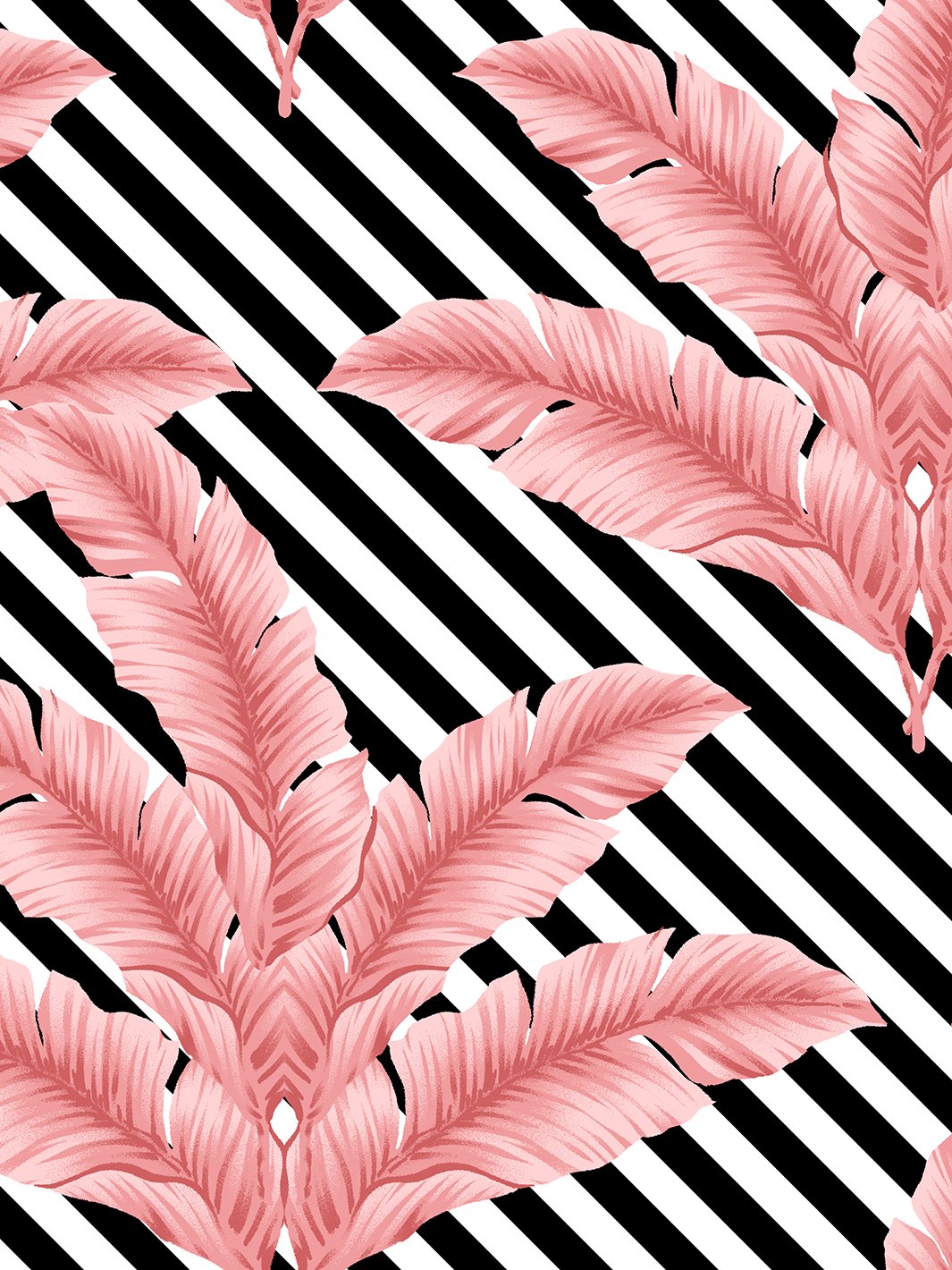 'BarbieStyle™ Isla Palm' Wallpaper by Barbie™ - Flamingo