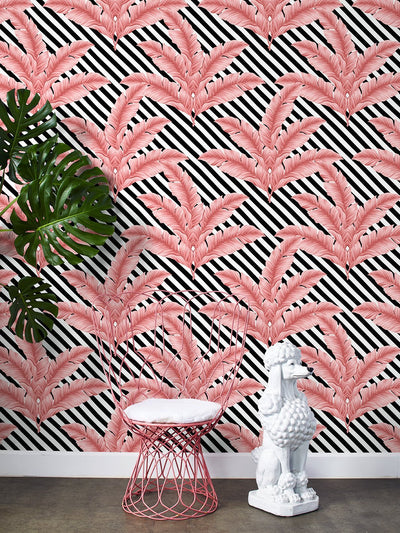 'BarbieStyle™ Isla Palm' Wallpaper by Barbie™ - Flamingo