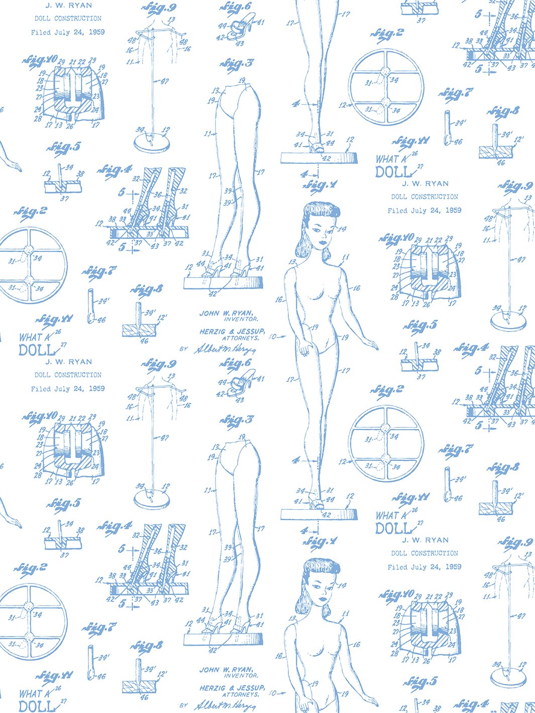 barbie blueprint wallpaper by barbie denim