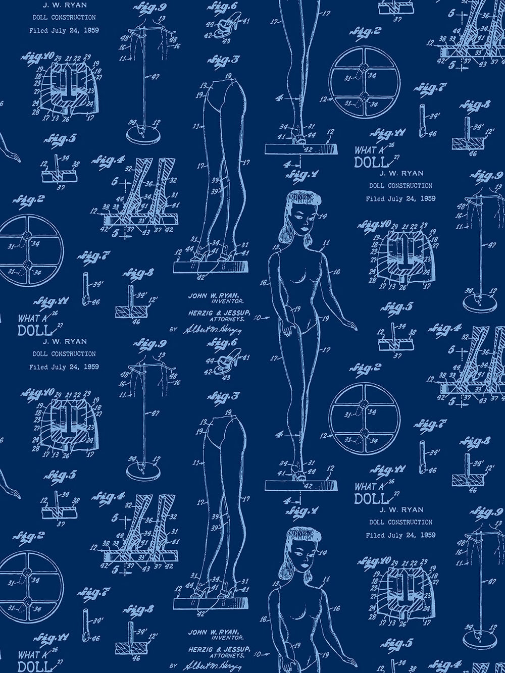 barbie-blueprint-wallpaper-by-barbie-navy-denim