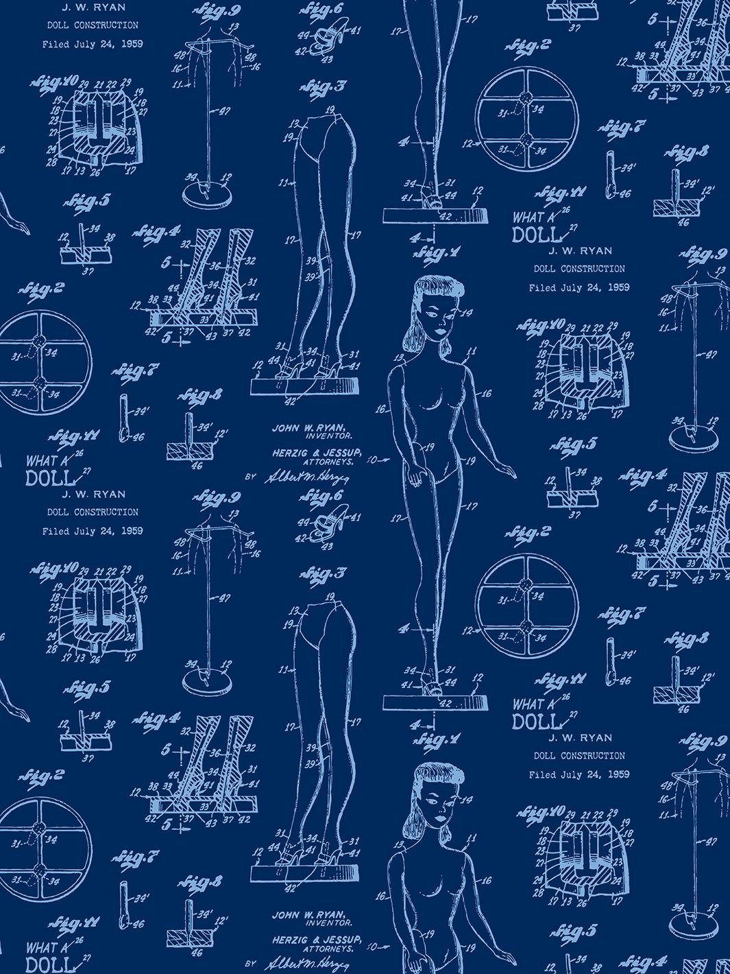 barbie-blueprint-wallpaper-by-barbie-navy-denim