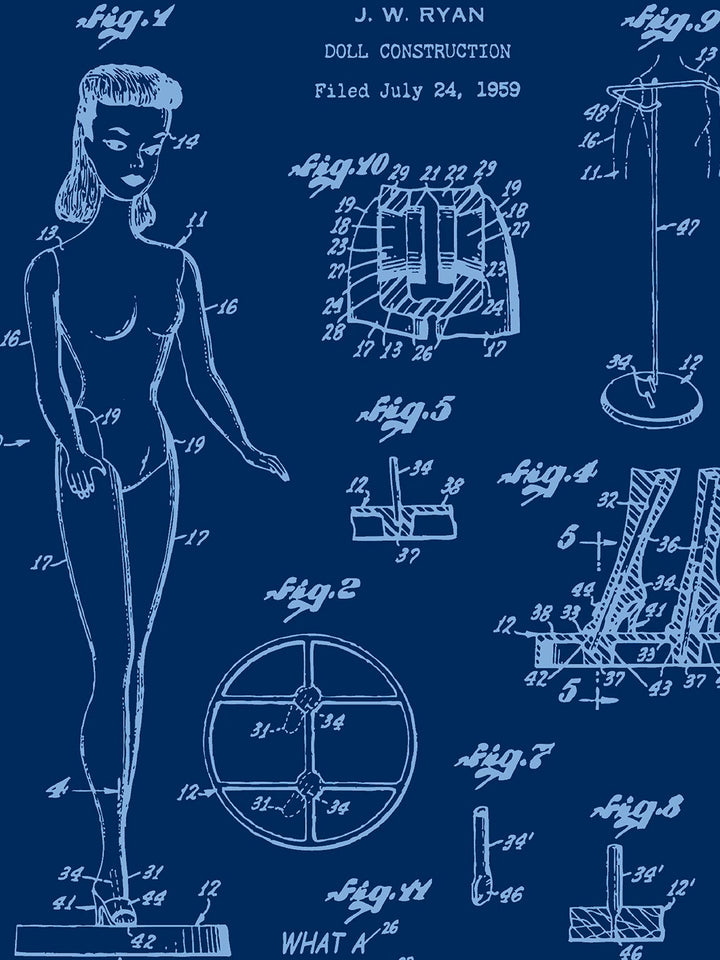 Something navy barbie art shop