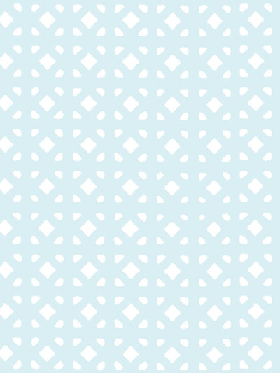 'Barbie™ Dreamhouse Breezeblocks' Wallpaper by Barbie™ - Pale Blue