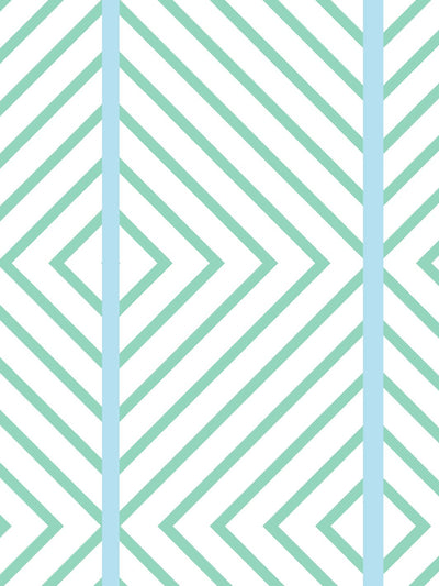 'Barbie™ Dreamhouse Diamond' Wallpaper by Barbie™ - Caribbean Blue