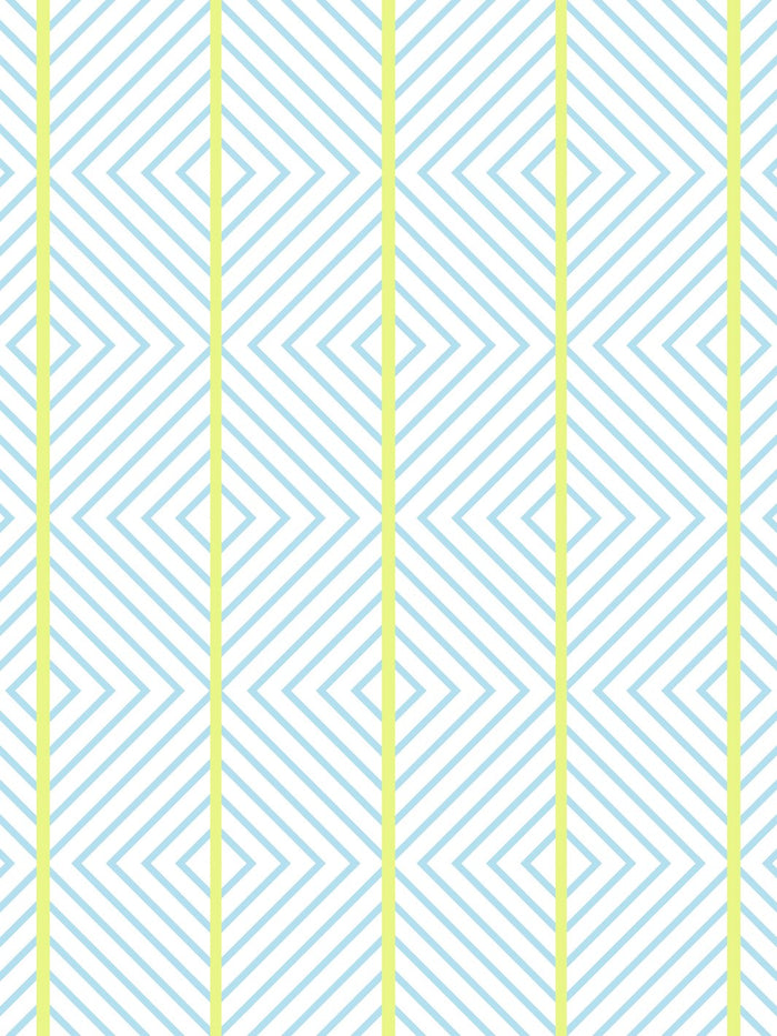 'Barbie™ Dreamhouse Diamond' Wallpaper by Barbie™ - Citrine Blue