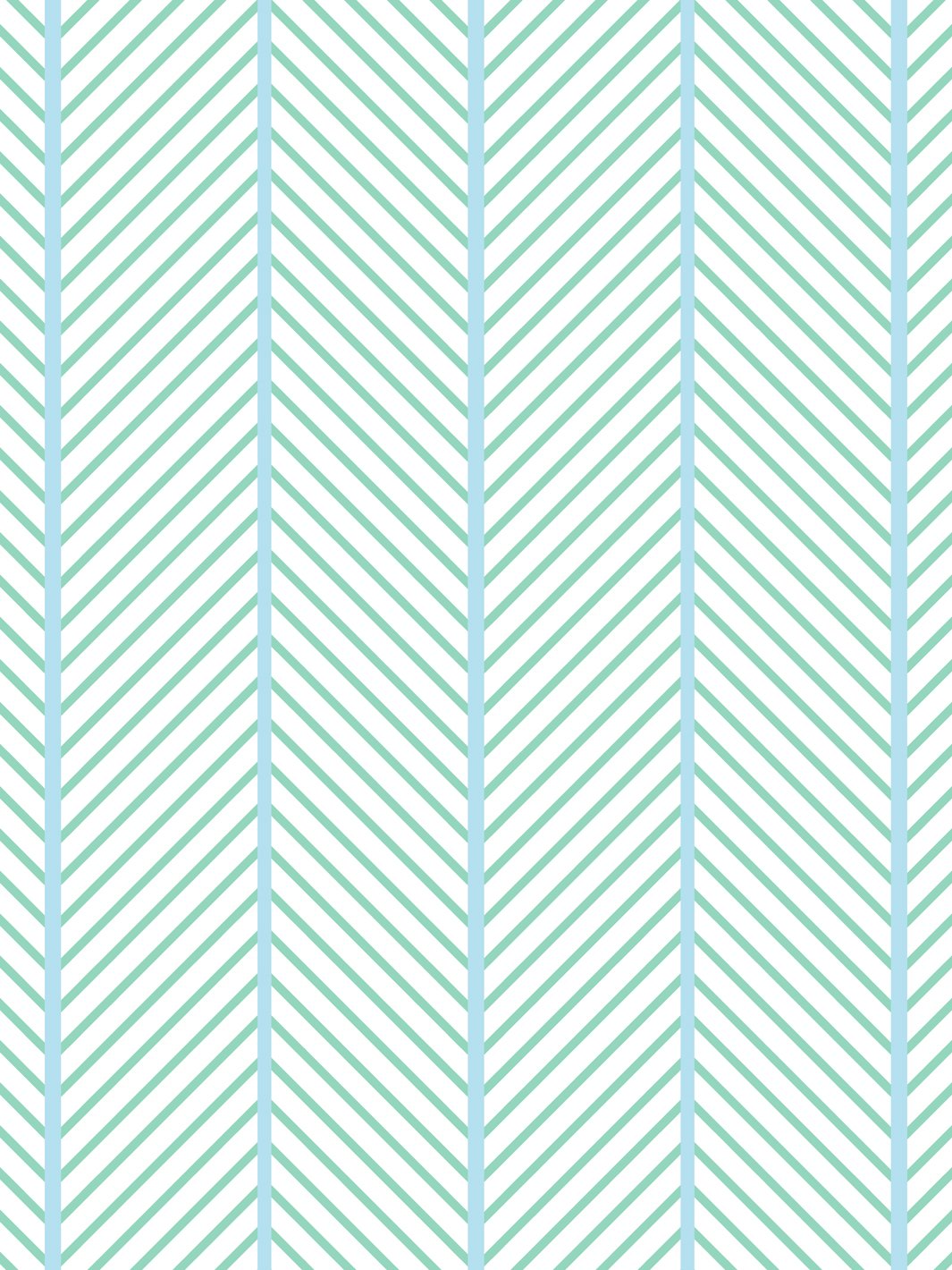 'Barbie™ Dreamhouse Herringbone' Wallpaper by Barbie™ - Caribbean Blue