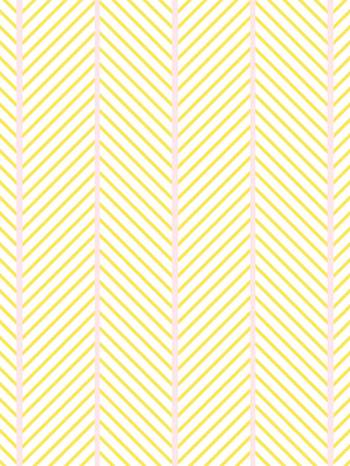 'Barbie™ Dreamhouse Herringbone' Wallpaper by Barbie™ - Daffodil Pink