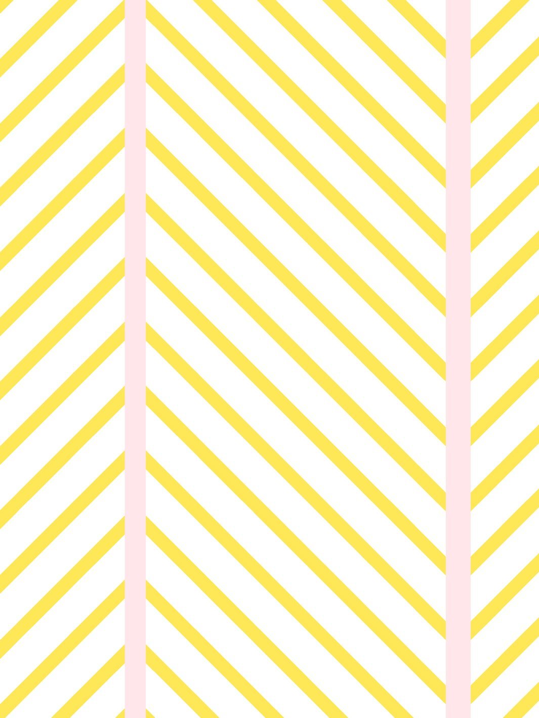 'Barbie™ Dreamhouse Herringbone' Wallpaper by Barbie™ - Daffodil Pink