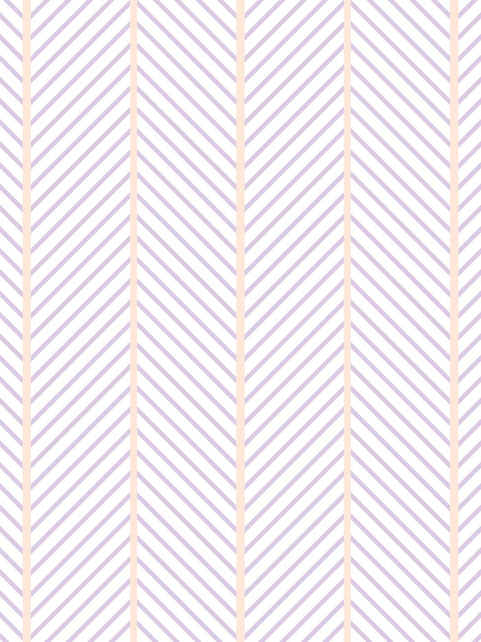 'Barbie™ Dreamhouse Herringbone' Wallpaper by Barbie™ - Lavender
