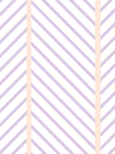 'Barbie™ Dreamhouse Herringbone' Wallpaper by Barbie™ - Lavender