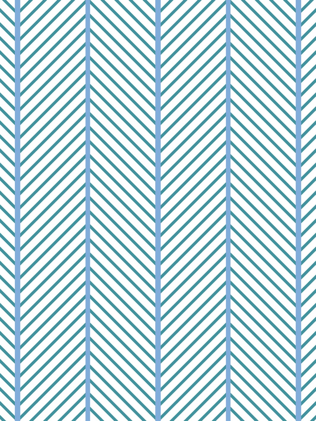 'Barbie™ Dreamhouse Herringbone' Wallpaper by Barbie™ - Teal Blue