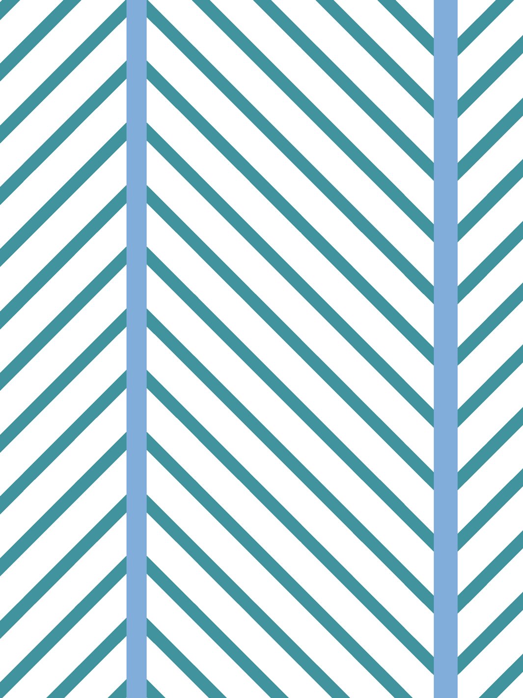 'Barbie™ Dreamhouse Herringbone' Wallpaper by Barbie™ - Teal Blue