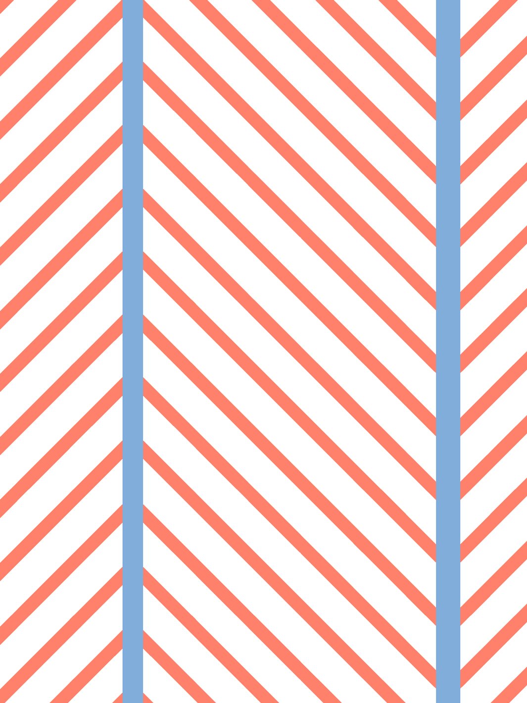 'Barbie™ Dreamhouse Herringbone' Wallpaper by Barbie™ - Watermelon Denim