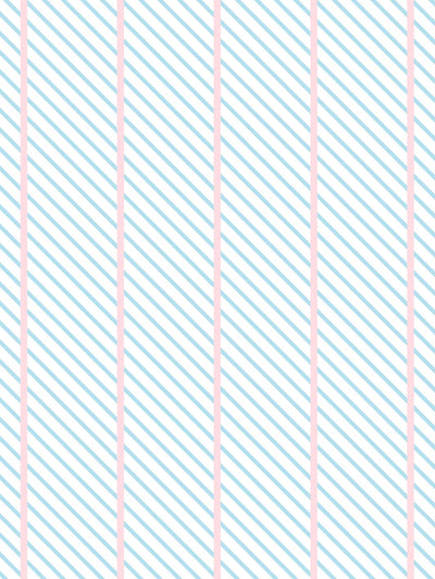 'Barbie™ Dreamhouse Stripes' Wallpaper by Barbie™ - Baby Blue Pink