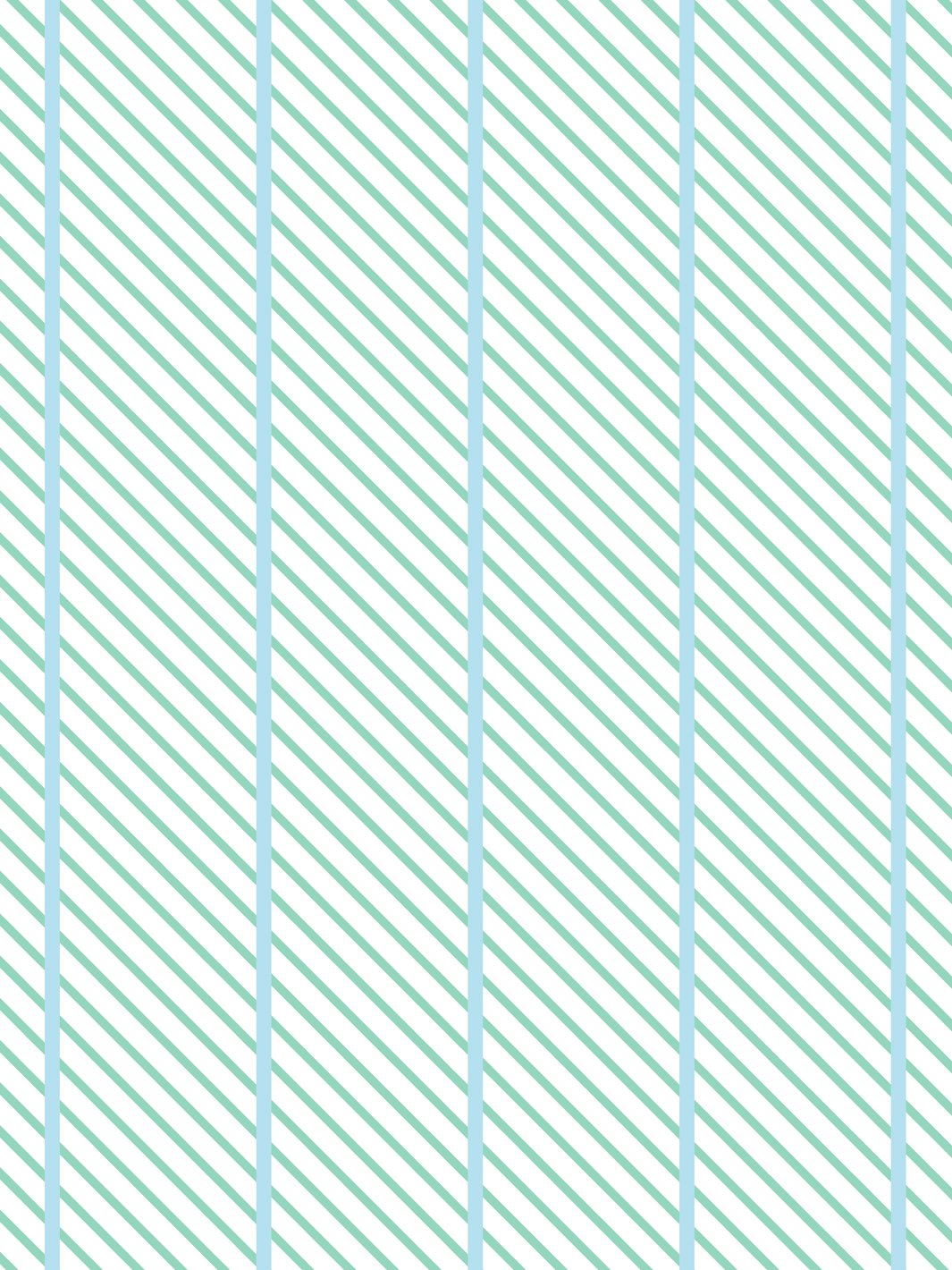 'Barbie™ Dreamhouse Stripes' Wallpaper by Barbie™ - Caribbean Blue