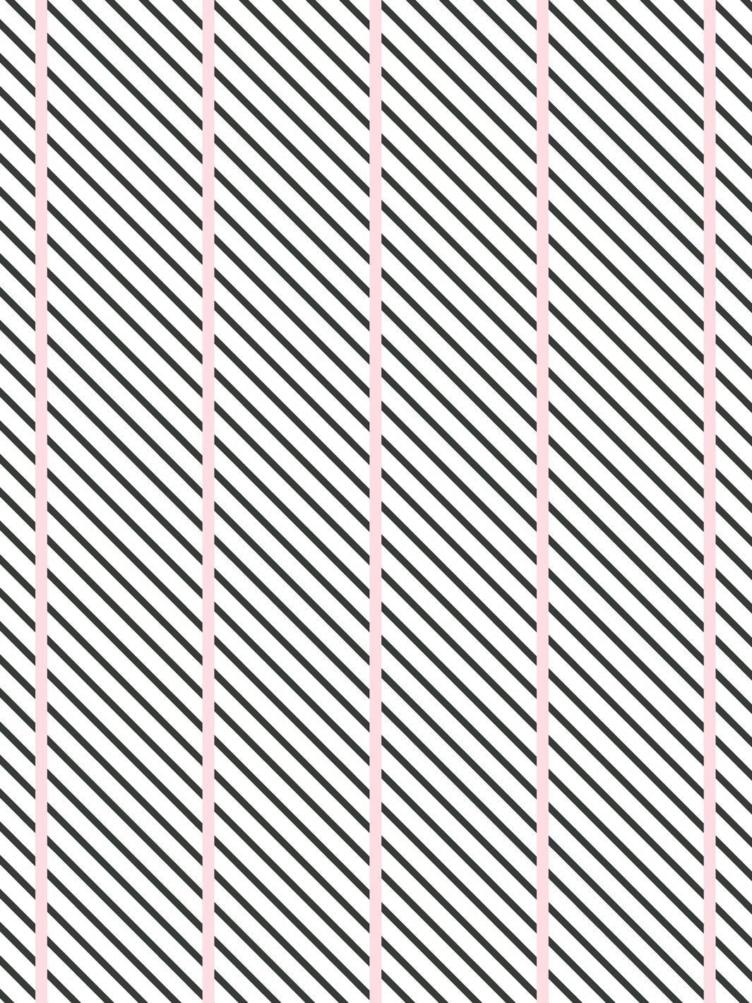 'Barbie™ Dreamhouse Stripes' Wallpaper by Barbie™ - Charcoal Pink