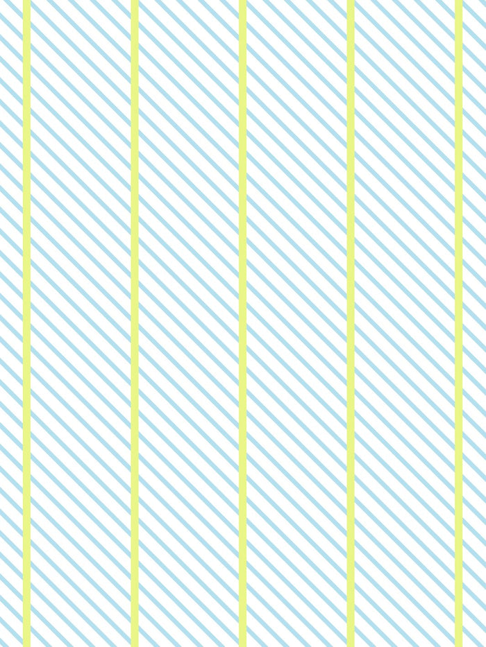 'Barbie™ Dreamhouse Stripes' Wallpaper by Barbie™ - Citrine Blue