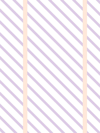 'Barbie™ Dreamhouse Stripes' Wallpaper by Barbie™ - Lavender