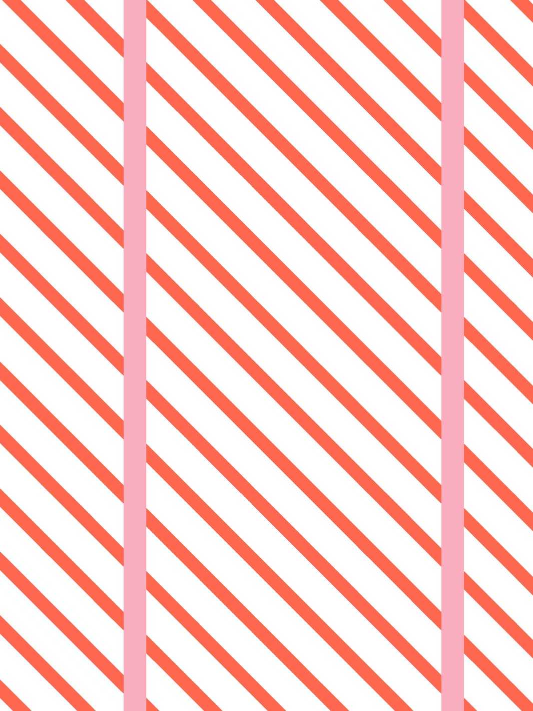 'Barbie™ Dreamhouse Stripes' Wallpaper by Barbie™ - Persimmon Pink