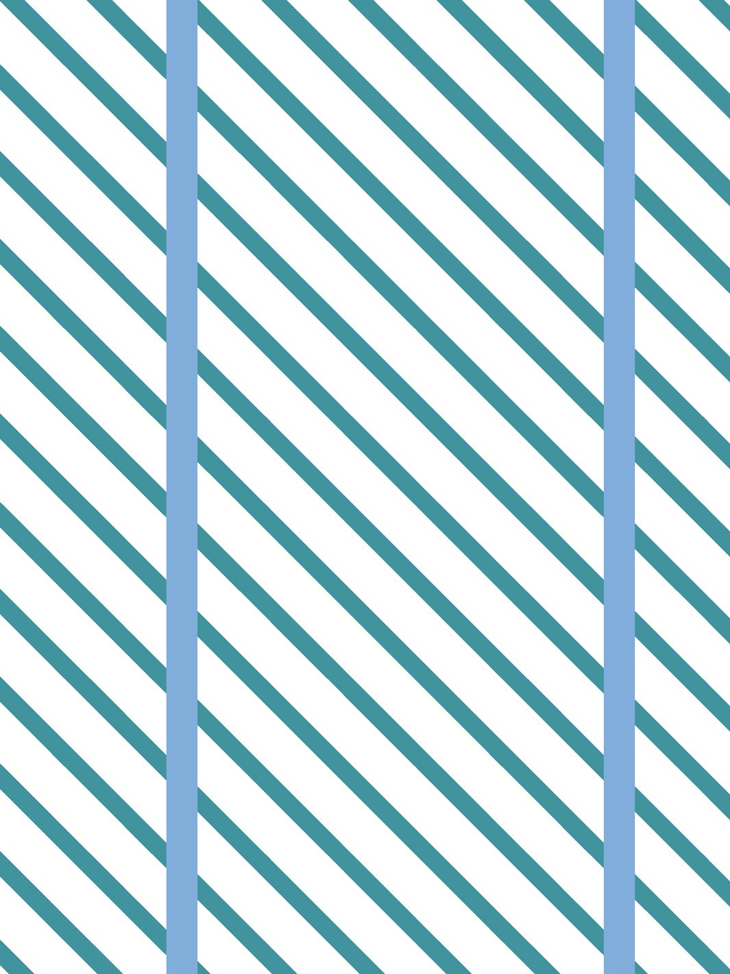'Barbie™ Dreamhouse Stripes' Wallpaper by Barbie™ - Teal Blue