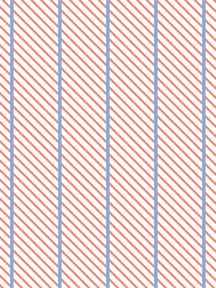'Barbie™ Dreamhouse Stripes' Wallpaper by Barbie™ - Watermelon Denim
