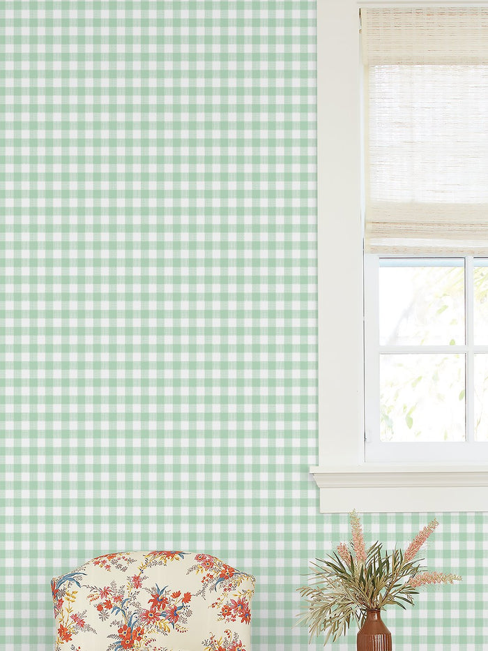 'Barbie™ Gingham' Wallpaper by Barbie™ - Aventurine