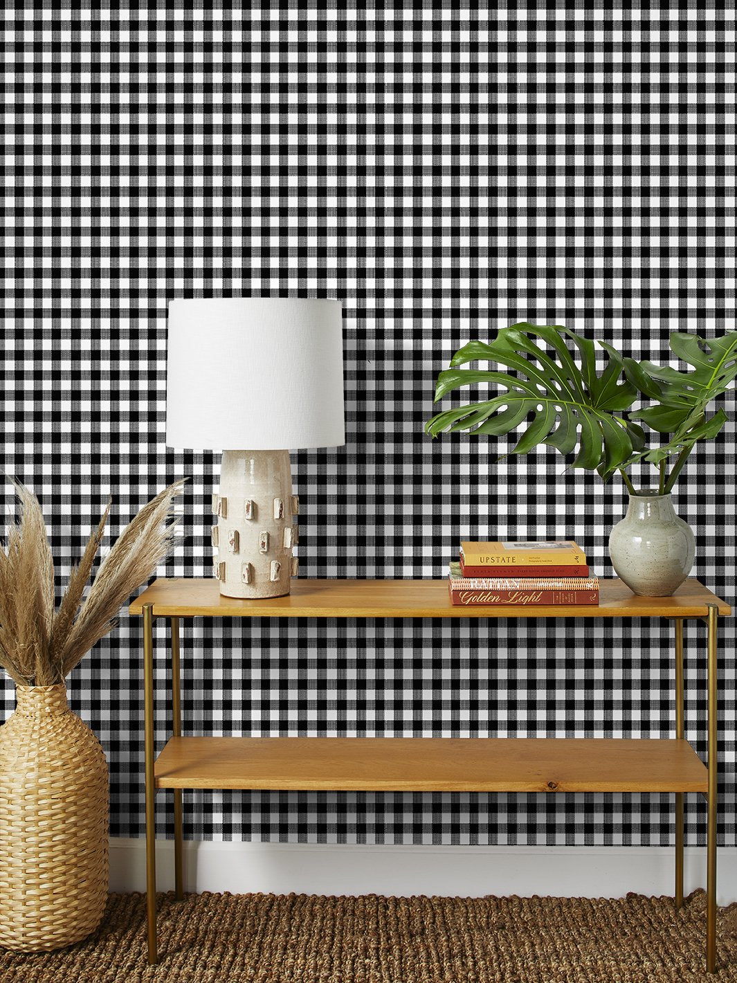 barbie-gingham-wallpaper-by-barbie-black