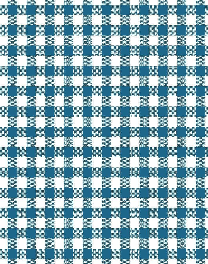 'Barbie™ Gingham' Wallpaper by Barbie™ - Cadet Blue