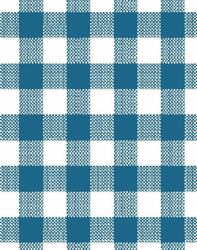 'Barbie™ Gingham' Wallpaper by Barbie™ - Cadet Blue