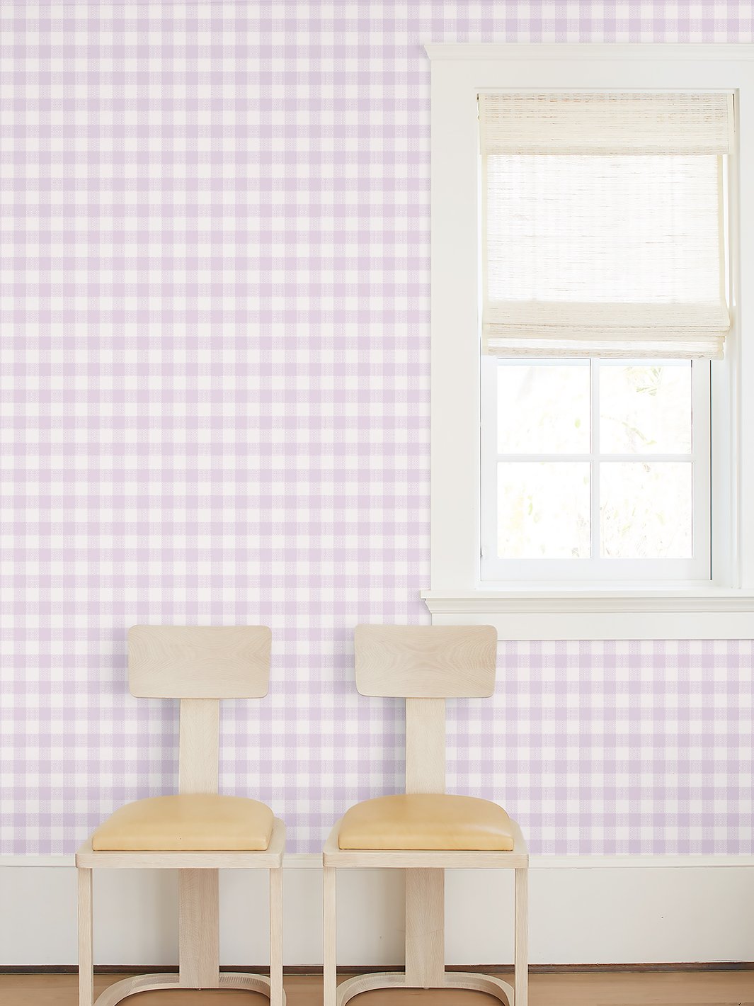 'Barbie™ Gingham' Wallpaper by Barbie™ - Lilac