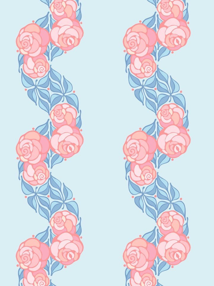 groovy-floral-stripe-wallpaper-by-barbie-baby-blue
