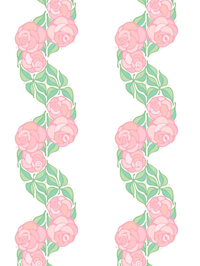 groovy floral stripe wallpaper by barbie ballet slipper