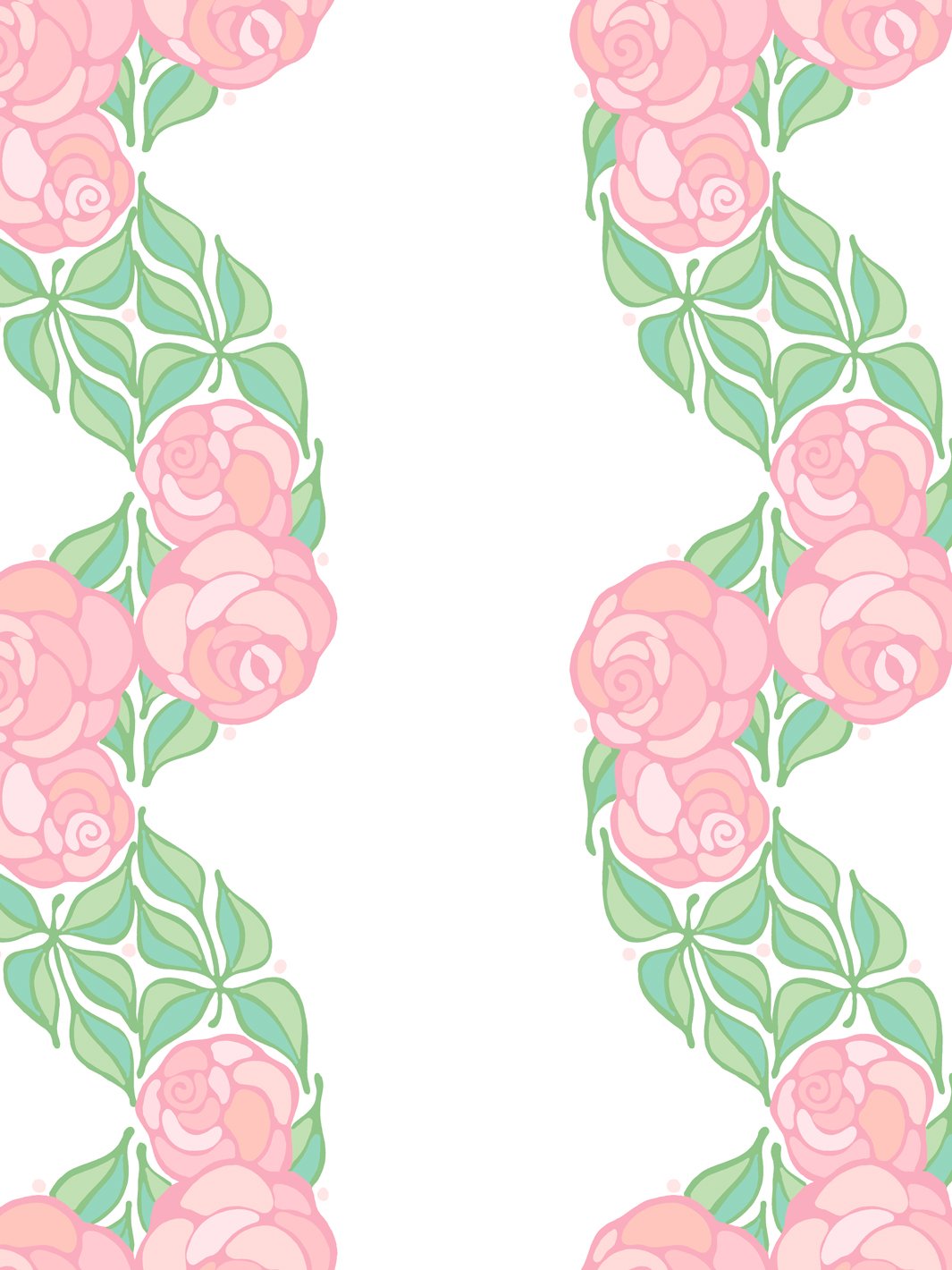 groovy floral stripe wallpaper by barbie ballet slipper