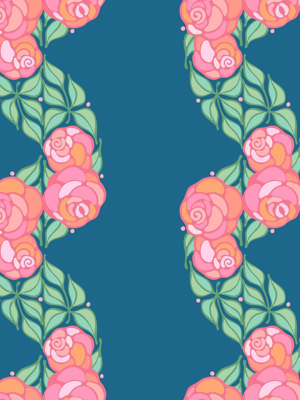 groovy-floral-stripe-wallpaper-by-barbie-cadet-blue