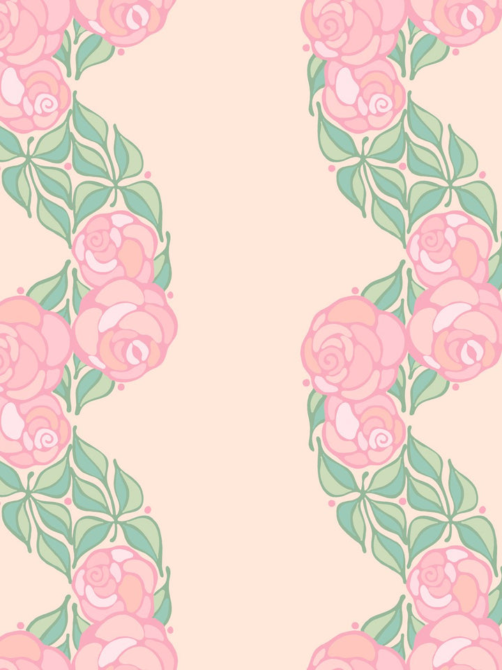 groovy-floral-stripe-wallpaper-by-barbie-peach