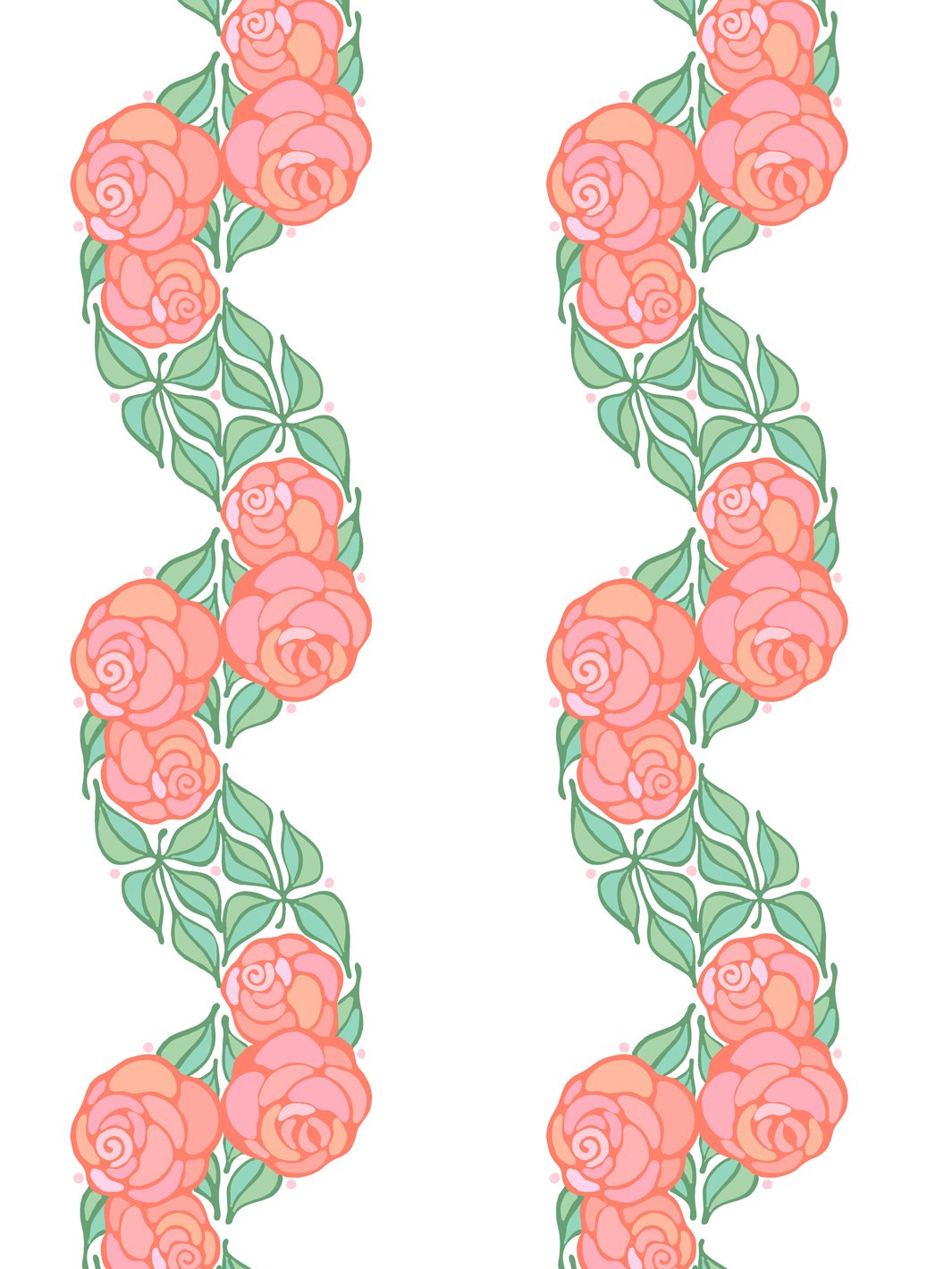 groovy floral stripe wallpaper by barbie watermelon